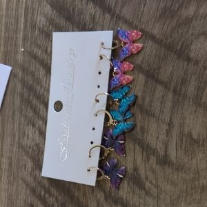Colorful Butterfly Earrings Set